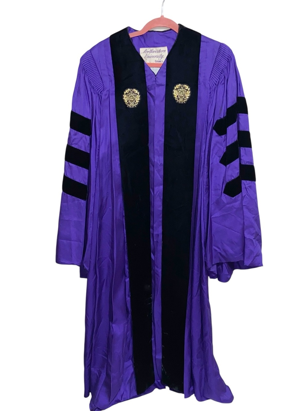 Northwestern University Doctorate Graduation Gown ER Moore Purple Velvet College